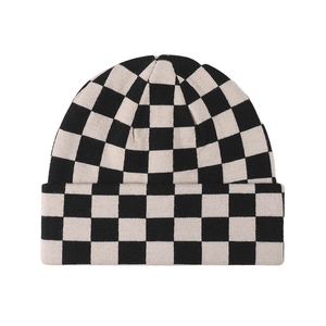 Knit Beanie Hat Soft Warm Winter <b>Cap</b> Stretch Acrylic Fold Cuff Custom Embroidery Casual Unisex Headwear Wholesale OEM ODM - Product Image 4
