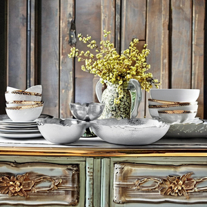 Bol à servir en aluminium pour chips et trempette, vente chaude, bol à fruits en métal doré antique, vase unique pour la table - Product Image 1