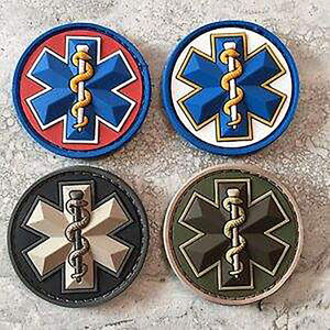 Parche de Goma 3D con Diseño en Relieve de Estrella de la Vida, para Coser en Uniformes y Equipos Médicos - Product Image 2