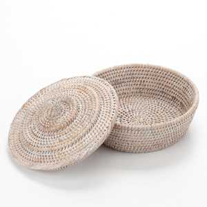 Mini rattan jars for holding trinkets & jewellery supplier sale handwoven jar <b>small</b> <b>lidded</b> <b>box</b> - Product Image 6