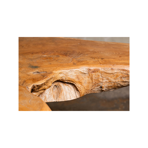Conjunto de Mesa de Raíz de Teca Rústica Única con Taburetes de Madera Natural, Muebles Artesanales para Sala de Estar, Hogar, Hoteles, Villas y Cafés - Product Image 4