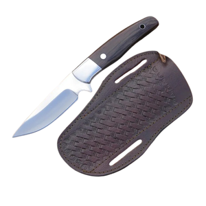 Premium Stainless Steel Fixed Blade Hunting/Skinning/Camping Knife <b>Leather</b> Sheath 58HRC Hardness Customizable Options USA Europe - Product Image 1