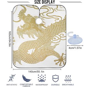 Cape de Barbier Professionnelle Imprimée par Sublimation Personnalisée, Imperméable en Polyester avec Fermeture à Boutons Pression, Grande Taille pour Salon de Coiffure - Product Image 5