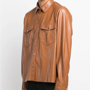 Custom Design <b>Cowboy</b> Leather <b>Shirt</b> Premium Leather Material <b>Cowboy</b> Leather <b>Shirt</b> Durable Craftsmanship Fashion Style - Product Image 5