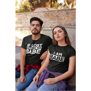 Camiseta de Pareja con Estampado Gráfico Divertido Personalizado OEM, Unisex, de Algodón, Cuello Redondo, Manga Corta, Conjuntos Combinados Estampados, Camiseta para Enamorados - Product Image 2
