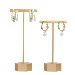 Expositor de Joyería de Madera y Metal con 3 Niveles para Collares, Pulseras y Anillos, Soporte de Escritorio para Joyas - Product Image 6