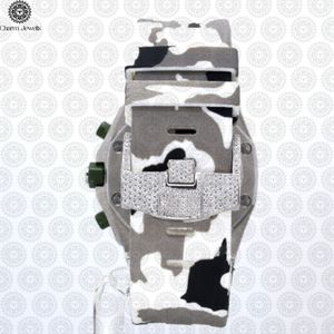Charm Jewells Men's Luxury Stainless Steel <b>Watch</b> 45mm Round Case Sapphire Crystal <b>Mechanical</b> Chronograph Analog Dial - Product Image 4