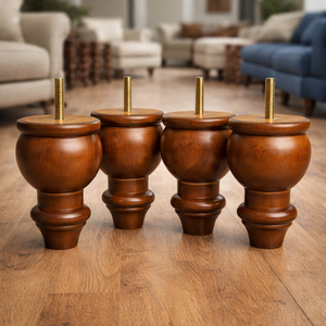 Patas de Muebles de Madera Maciza con Diseño Torneado para Sofá, Silla, Mesa - Uso en Sala de Estar, Dormitorio, Apartamento, Hechas a Medida, Fabricación OEM - Product Image 2