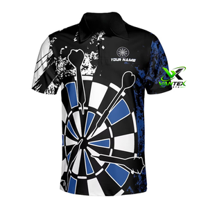 เสื้อโบว์ลิ่งผู้ชาย VIANTEX แบบสั่งทำพิเศษ พิมพ์ลายหัวกะโหลก โลโก้ด้านหน้า ผ้าถักแห้งเร็ว โพลีเอสเตอร์ 200 กรัม แขนสั้นลำลอง - Product Image 1