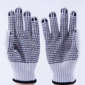 ถุงมือทำงานสำหรับงานก่อสร้าง คลังสินค้า และอุตสาหกรรม ถุงมือผ้าฝ้ายเคลือบ PVC ลายจุด ผู้ผลิตถุงมือกันลื่นเพื่อความปลอดภัย - Product Image 4