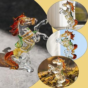 Dôme en verre soufflé artisanal en borosilicate de Murano, motif cheval, décoration d'intérieur, couleur personnalisable, mini-monde en verre, Noël - Product Image 2
