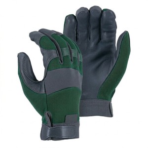 Enhanced Visibility Work <b>Gloves</b> Synthetic Leather Palm Spandex Back Adjustable Wrist Safety Mechanic <b>Gloves</b> Wholesale - Product Image 1
