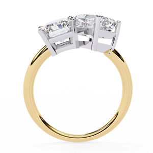 แหวนหมั้นเพชรแล็บโกรว์ทองคำแท้ 14k แบบสั่งทำพิเศษ ทรงเหลี่ยมมรกตเรเดียนท์ พร้อมใบรับรอง IGI เครื่องประดับหรูหรา - Product Image 2