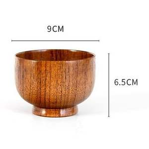 Tazón de servir de madera natural refinada, de gran capacidad, profundo y decorativo, para restaurantes y hoteles. - Product Image 1