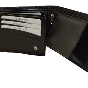 Coronet International Men's Genuine Leather <b>Trifold</b> <b>Wallet</b> with Multi-Card Slots and Zipper Closure Short Style - Product Image 2
