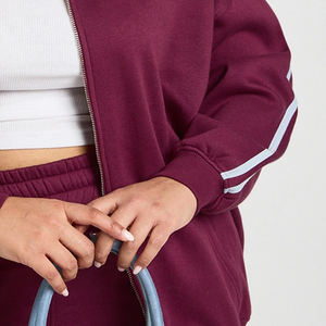 Vêtements de sport tendance, respirants et confortables, sweat à capuche zippé de haute qualité 2026, prix usine, avec impression de logo personnalisée - Product Image 4