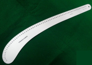 Règle de couturière en aluminium DK-957 24''/60 cm |   Règle de couture courbe française - Product Image 1