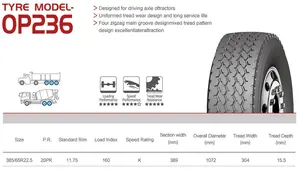 11R24.5-18PR Driven Pattern Opals.Autostone Brand Popular In S.Korea Market For Highway Road Good Mileage