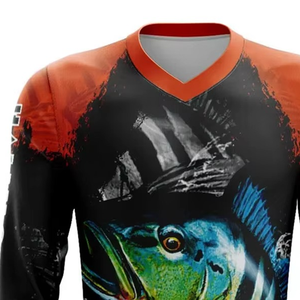 Chemises de pêche pour hommes à manches longues et col rond, confortables, sur mesure, grandes tailles, style streetwear, en tissu de coton épais, avec nouveau design par sublimation - Product Image 3