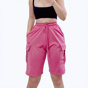 Nouveauté, short cargo pour femme de haute qualité, taille XS, marque et logo personnalisés, tissu tricoté, fourni directement du Bangladesh - Product Image 3