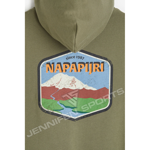 เสื้อฮู้ดดี้ลำลองผู้ชายสำหรับฤดูหนาว ทรงโอเวอร์ไซส์ ไหล่ตก ผ้าหนา 100% คอตตอน มีกระเป๋าใช้งานได้จริง ฮู้ดแบบสวม ผ้าสีพื้น แห้งเร็ว - Product Image 3