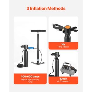 Bombola Subacquea Portatile da 0,5L per 5-10 Minuti di Respirazione Subacquea, Cilindro di Ossigeno da 98,43 Piedi per Uso Aereo - Product Image 4
