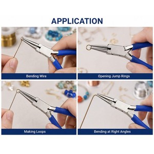 Alicates de Punta Redonda Micro Slim, Herramienta de Precisión para Hacer Joyas y Enhebrar Alambre, ZetomedPro - Product Image 4