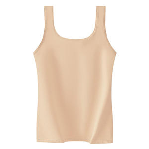 OEM Service High Quality Custom Women's Tank <b>Top</b> 100%Cotton Blank Square Neck Sleeveless Double Lined Basic <b>Tops</b> Tank <b>Top</b> - Product Image 3