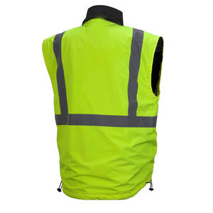 Chaqueta de Invierno Cómoda de Alta Visibilidad ANSI Clase 2, Impermeable, con LED Intermitente, Logotipo Personalizado, Color Naranja de Seguridad, con Cremallera Reflectante - Product Image 4