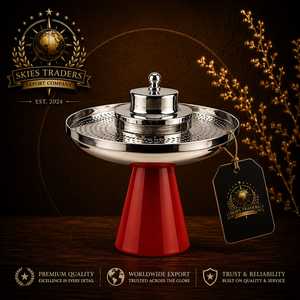 Quemador de Incienso de Acero Inoxidable Gris de Lujo Skies Traders, para Oud Árabe, Bakhoor, Mabkhara, Calentadores de Alimentos y Cazuelas Premium - Product Image 2