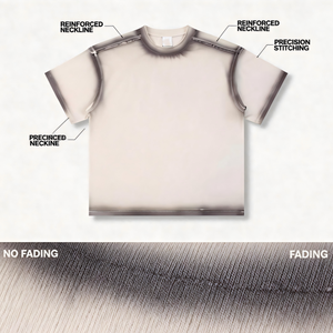 Camiseta de Verano para Hombre, 100% Algodón, Manga Corta, Estilo Vintage, Lavado Desgastado, Estampado Digital, 300 Gramos, Cómoda, con Cuello Redondo - Product Image 5