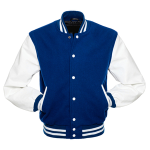 Fabricant OEM, veste varsity coupe-vent de haute qualité pour hommes, manches en cuir brodées, veste varsity personnalisée avec lettres, veste de baseball - Product Image 6