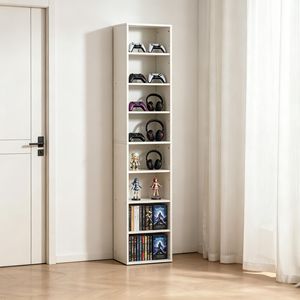 Libreria Moderna Regolabile in Legno Massello Stile Francese per Soggiorno e Hotel - Product Image 4