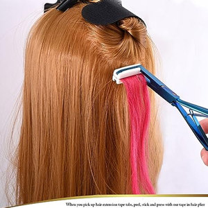 Pinzas de Acero Inoxidable de Primera Calidad para Extensiones de Cabello, Pinzas de Superficie Plana para Sellado de Cinta de Extensiones - Product Image 5