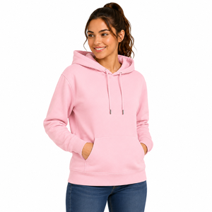 Sudadera con Capucha de Invierno Ecológica Personalizada de Alta Calidad para Mujer, Color Sólido, Bolsillo Canguro Clásico, Sudadera de Algodón Cómoda - Product Image 3
