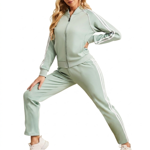 High Quality Solid Pattern Women's <b>Sets</b> Training Tracksuits Two Piece Regular Fit Jogging Easy To Wear Outdoor Use Jogging <b>Set</b> - Product Image 2