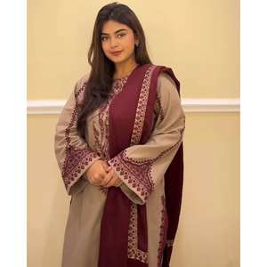 Designer Women's Party Wear Top-Bottom and Dupatta <b>Set</b> with Elegant <b>Embroidery</b> Work - Product Image 2