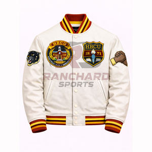 Chaqueta ligera para hombre estilo HBCU, cómoda y personalizada, chaqueta universitaria, chaqueta de colegio, chaqueta varsity hecha a medida. - Product Image 1