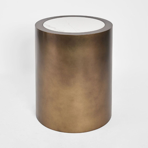 Attractive Prices Hammered Metal Cylinder <b>Stool</b> Industrial Design Handmade Home Furniture Living Room Decor - Product Image 2