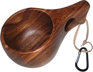 Taza de café Kuksa de madera natural hecha a mano para acampar, hacer senderismo, actividades al aire libre y uso diario por M/S SHAAD HANDICRAFTS. - Product Image 1