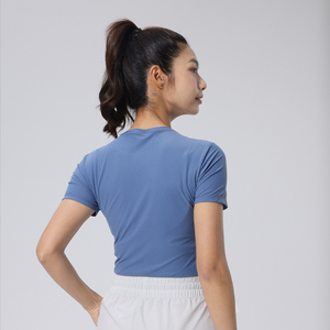 Camiseta deportiva de manga larga, camiseta de compresión de alta calidad, ropa informal ajustada para mujer, top de yoga, camiseta de compresión. - Product Image 3