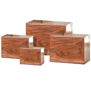 Solid Rosewood Set of 3 Nested Urns Perfect for Pet Funeral Homes and Funeral Director Wholesale Ready Stock - Product Image 1