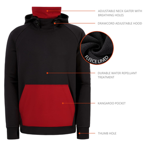 Sweat à capuche Ninja à double couche avec logo personnalisé brodé, grande taille, fermeture éclair intégrale, cagoule intégrée, pour homme - Product Image 3