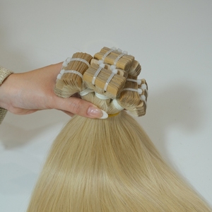 Human Hair Extensions Invisible Tape Blonde Double Drawn Remy Hair Real Hair Vendors Wholesale Price Beauty Product - Product Image 1