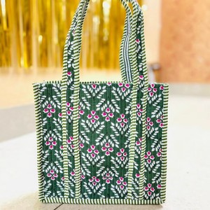 Bolso Tote Acolchado de Algodón con Diseño de Patchwork para Mujer, Multicolor, Estilo Vintage Boho, Bolso Grande para Compras, Viajes Diarios, Estilo Mercado - Product Image 1