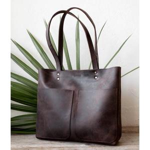 Sac à main pour femme en cuir véritable 100 %, grande capacité, fermeture éclair, élégant et luxueux, prix compétitif, vente en gros - Product Image 2