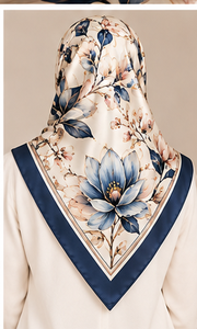 Printed Marble Modal <b>Hijab</b> Scarf Soft <b>Satin</b> Headscarf Woven Shawl Bandana for Women - Product Image 6