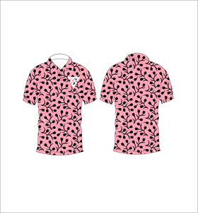 Camisa Polo con Estampado Floral Rosa para Hombre, Casual, de Manga Corta, Verano, Elegante, Ligera, a la Moda - Product Image 6