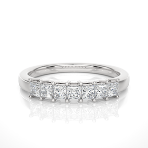 Elegant Design Princess Shaped Lab Created 7 Pieces of <b>Diamond</b> <b>Ring</b> with IGI Certified at Affordable Price from India - Product Image 1