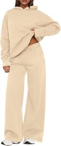 Conjunto de Sudadera con Capucha Oversize y Pantalones de Chándal de Forro Polar Premium para Mujer, Conjunto Deportivo de Sudadera con Capucha y Pantalones de Chándal para Mujer - Product Image 1